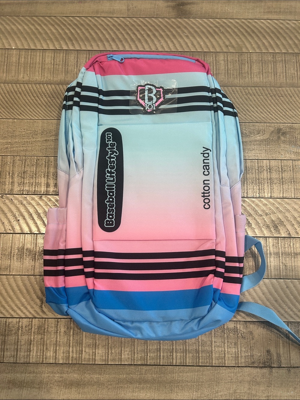 BaseballLifestyle Cotton Candy Ombre Kids Backpack - Pink & Blue